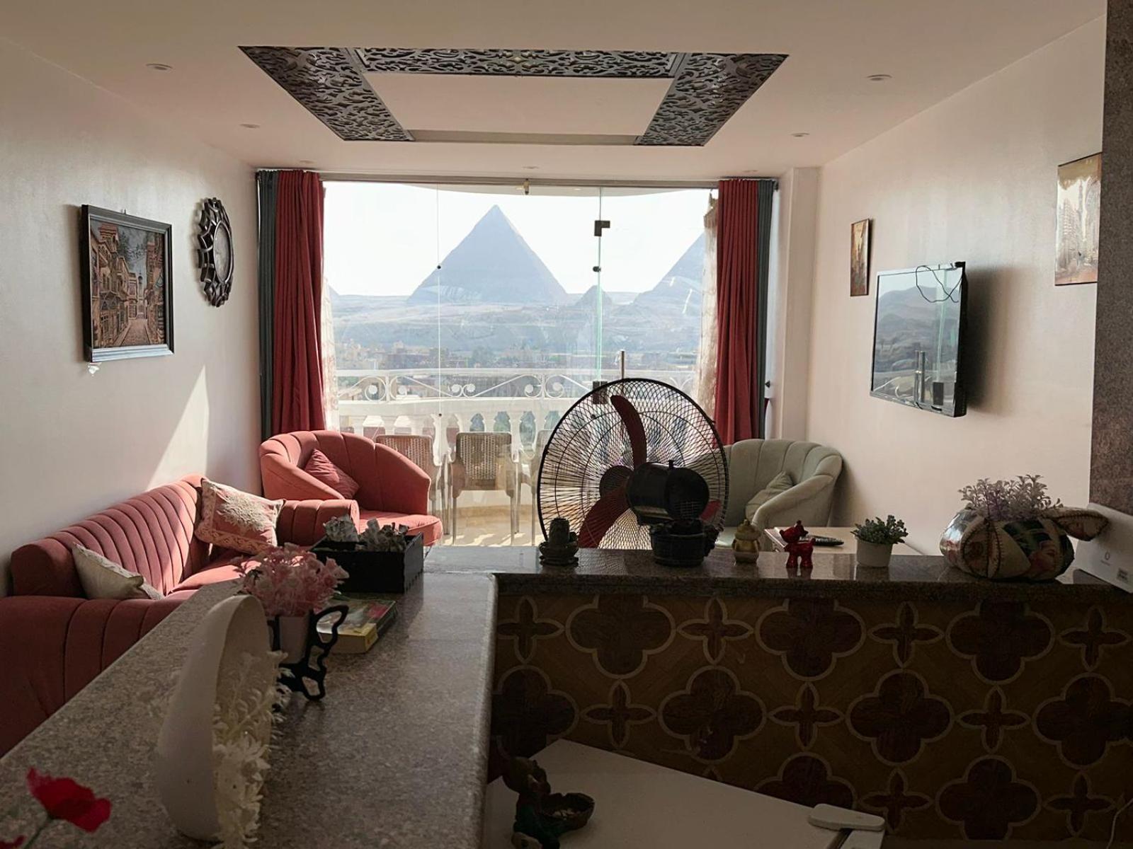 Full Pyramids View Apartment With Balcony For 8 P Kafrat al Jabal ภายนอก รูปภาพ
